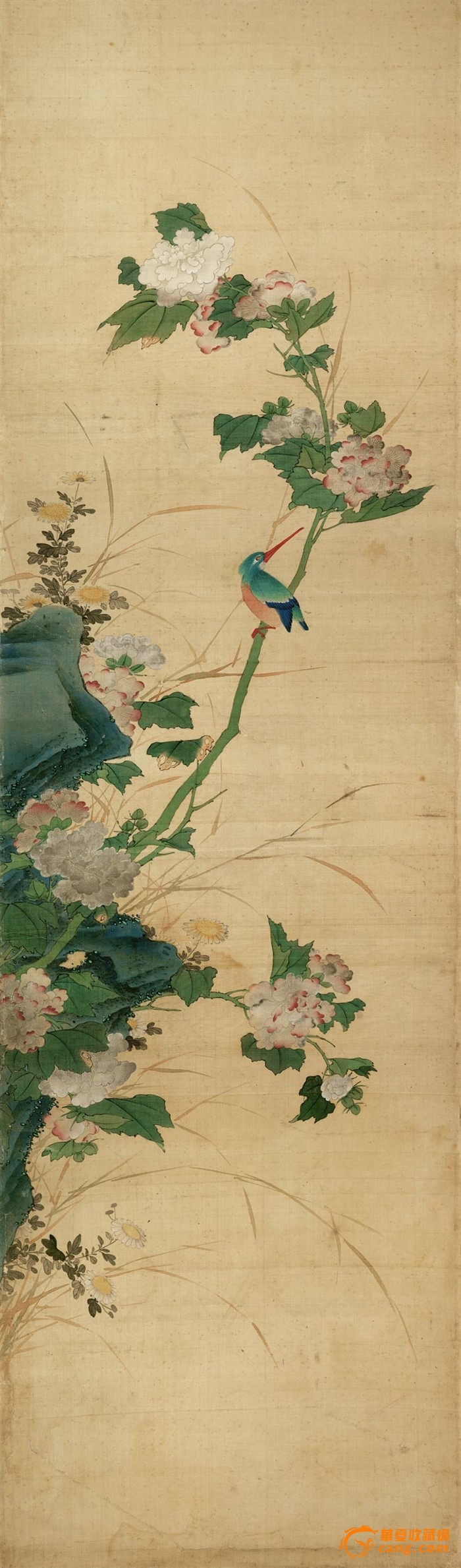 陈枚-四季花鸟图屏