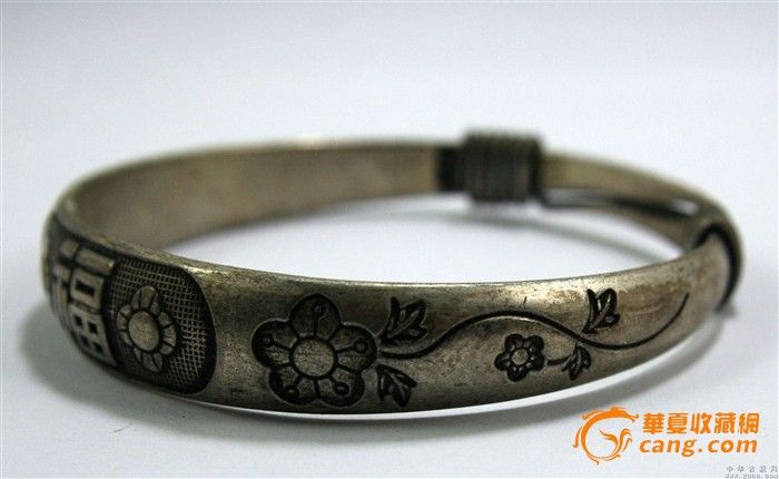 收来的老足银手镯_收来的老足银手镯价格_收