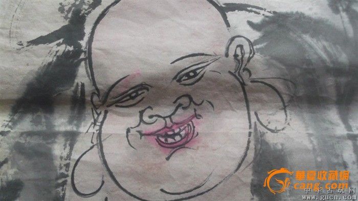 弥勒佛国画,陈荣珂的笔墨潇洒大气豪放,放荡不