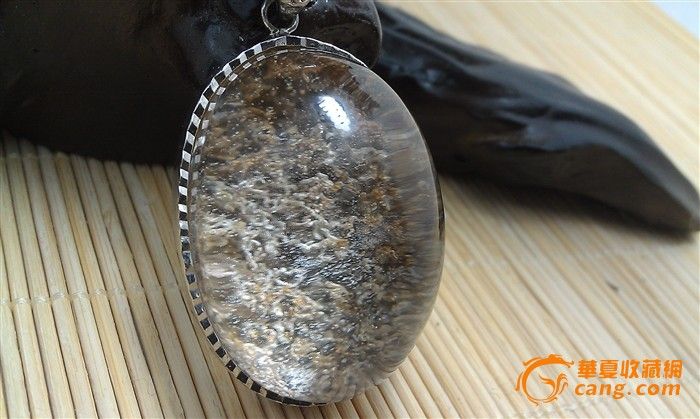 绿幽灵水晶毛衣链吊坠,水头足,价格疯狂350_绿