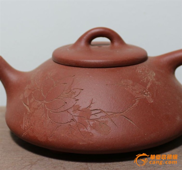 刻绘石瓢紫砂壶