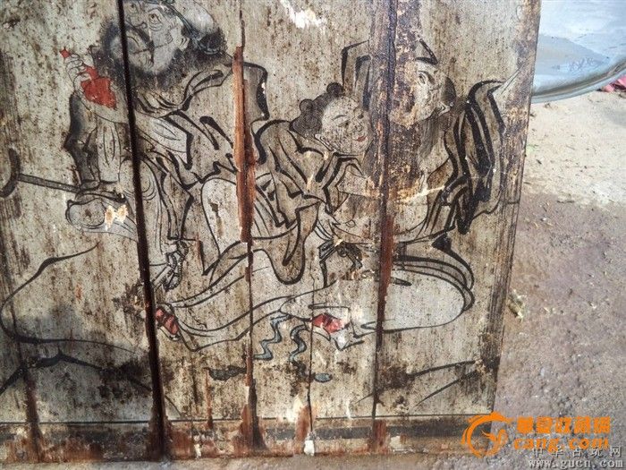 画于木板上的神仙画(世上几千年)_画于木板上