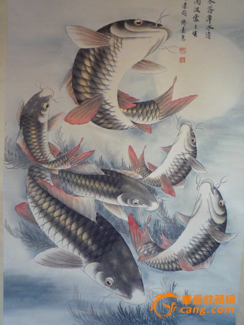 缪嘉惠鲤鱼图