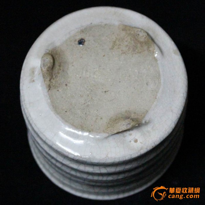 老瓷器清末仿哥瓷旋纹三足炉包老包真全品相