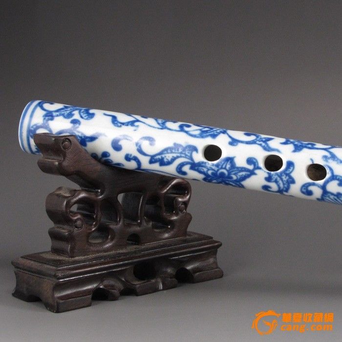 青花瓷乐器 瓷器笛子