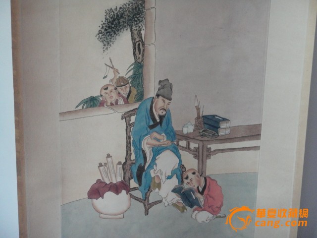 钱慧安==教子图作品
