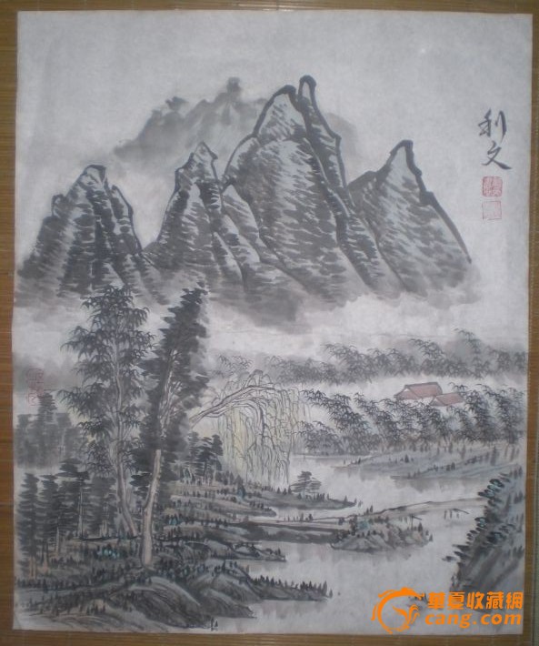 国画山水(竹林人家)