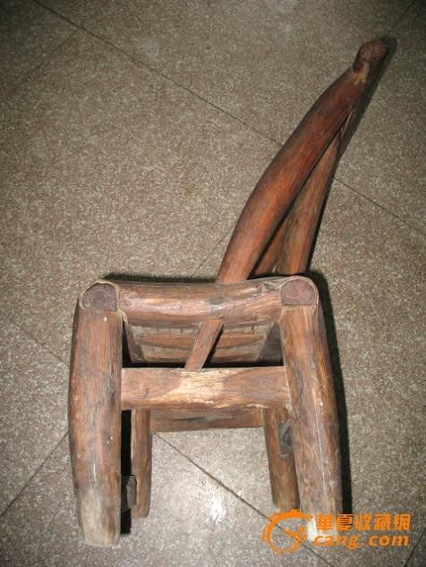 【西园收藏】清代老柞榛木小靠背椅(编号:178