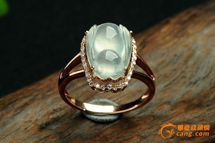 天然缅甸a货翡翠18K金镶嵌冰种金蝉戒指_天然缅甸a货翡翠18K金镶嵌冰种金蝉戒指价格_天然缅甸a货翡翠18K金镶嵌冰种金蝉戒指图片_来自藏友翠缘心语_玉石_地摊交易_华夏收藏网 cang.com