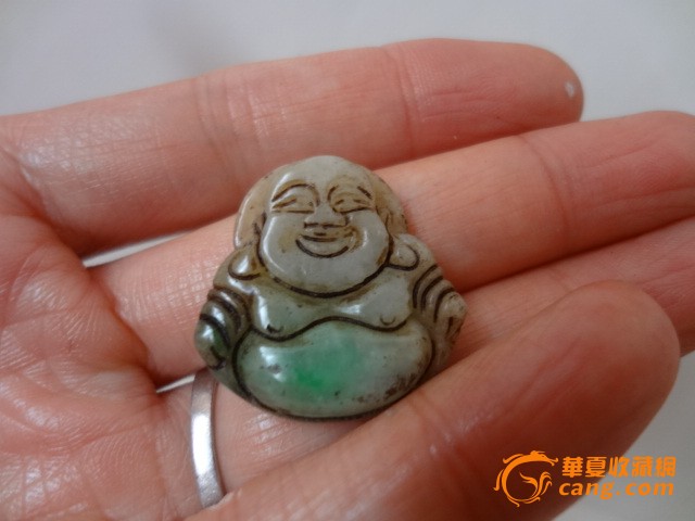 清代翡翠佛挂件,保真保老