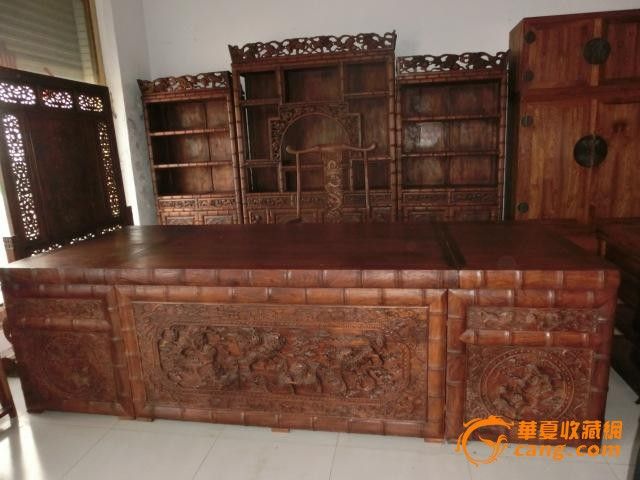 草花梨老板桌柜一套_草花梨老板桌柜一套价格