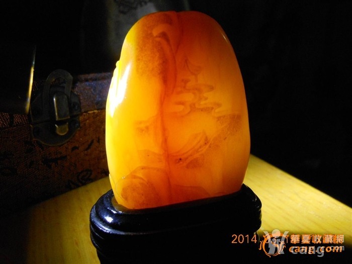 寿山石田黄冻石田黄石坑头田---垂钓伴侣