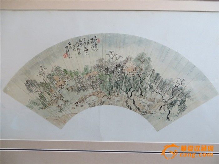 清 张度师南田扇面_清 张度师南田扇面价格_清