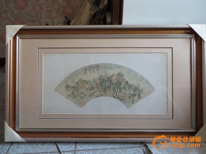 清 张度师南田扇面_清 张度师南田扇面价格_清