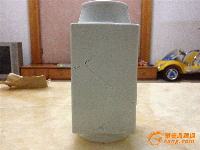 月牙白琮式瓶_月牙白琮式瓶价格_月牙白琮式