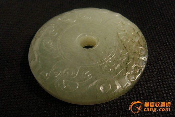 和田青白玉双龙玉璧_和田青白玉双龙玉璧价格