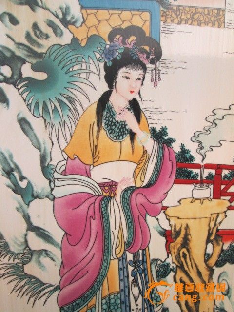 粉彩四大美女四条屏图片
