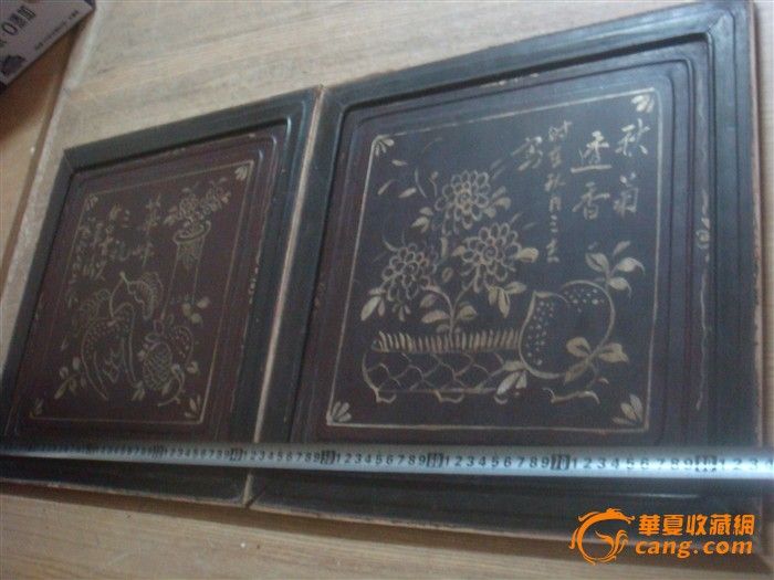 二对花梨木金粉画老花板_二对花梨木金粉画老花板价格_二对花梨木金粉画老花板图片_来自藏友走路买幸福_木器_地摊交易_华夏收藏网 cang.com