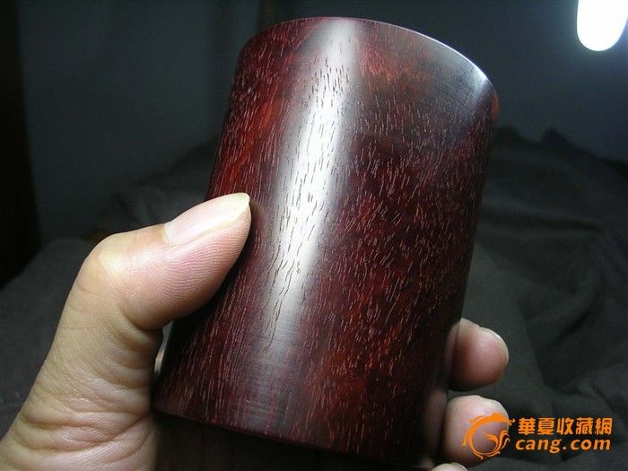 小 精品!老料小叶紫檀小笔筒---紫檀售量第一!_