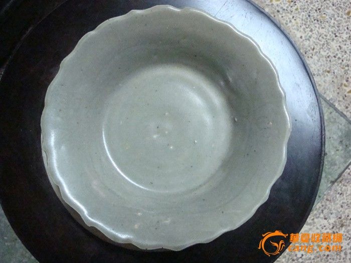 明代龙泉花口盘【江A】_明代龙泉花口盘【江