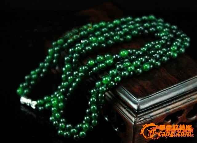 全绿铁龙生 <em>干青</em>翡翠 项链 <em>毛衣链</em>_全绿铁龙生