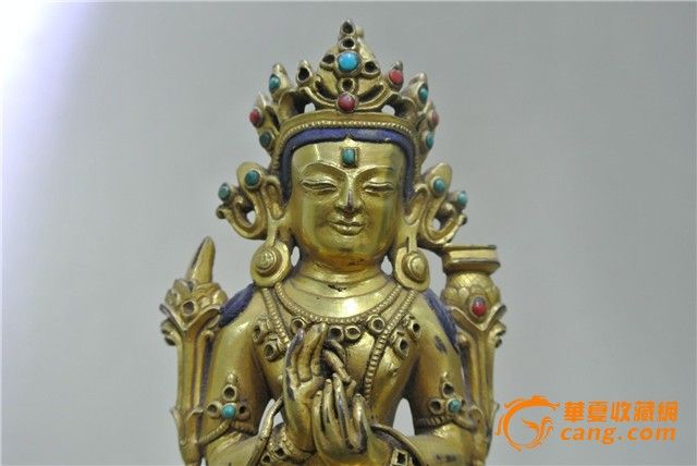 铜鎏金文殊佛像_铜鎏金文殊佛像价格_铜鎏金文殊佛像图片_来自藏友明净堂_铜器_地摊交易_华夏收藏网 cang.com