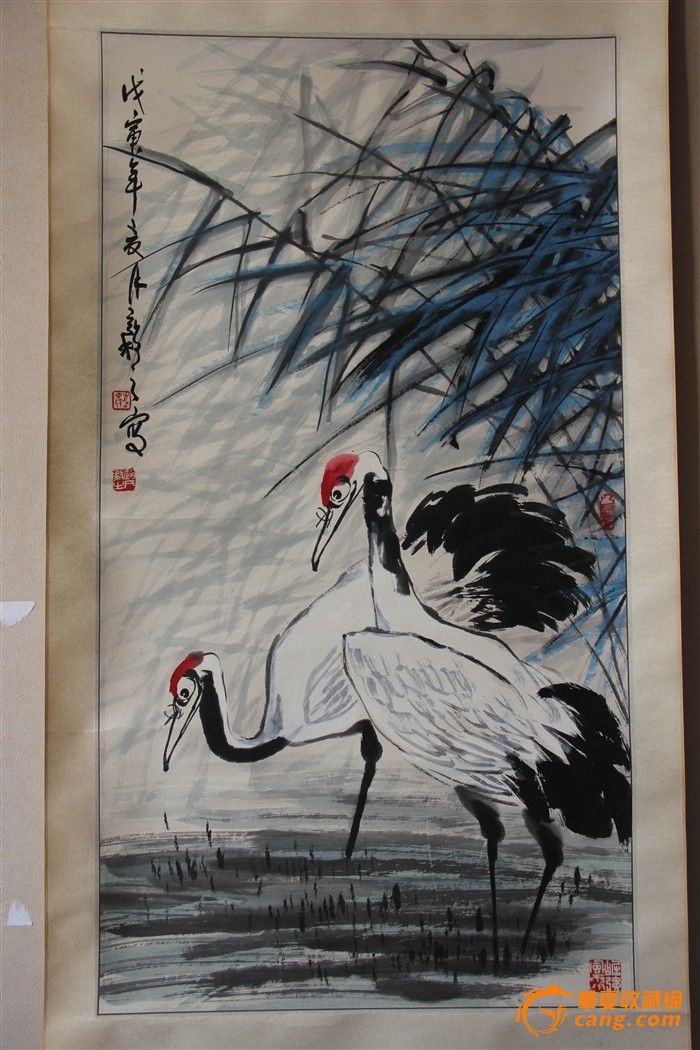 青岛老画家赵毅 精品《仙鹤》_青岛老画家赵毅 精品