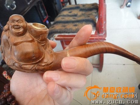 越南黄花梨木雕烟斗红木木雕小件工艺品