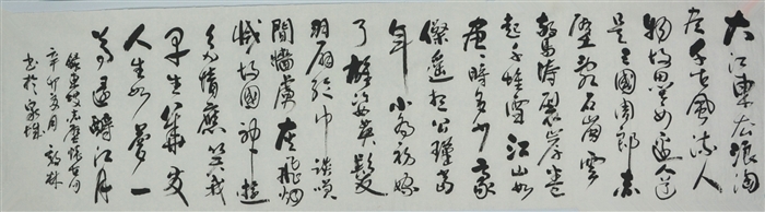 王敦林 满江红 赤壁怀古 48*178cm