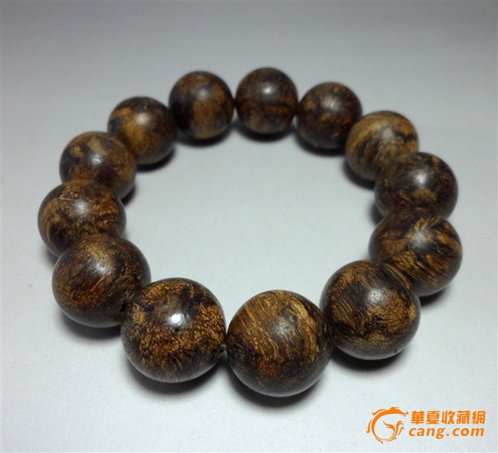 印尼加里曼丹虎皮纹沉香佛珠手串!