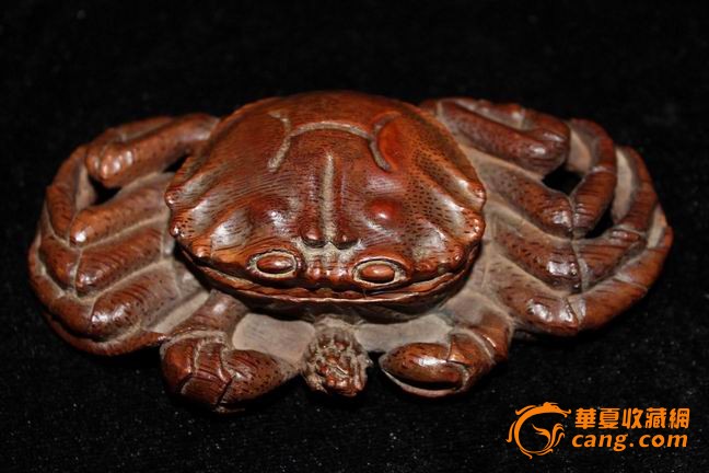 竹根雕刻的螃蟹盒_竹根雕刻的螃蟹盒价格_竹