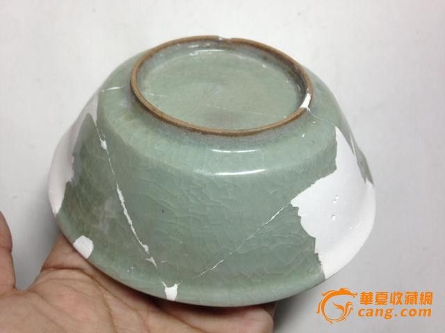 南宋龙泉窑水洗瓷器修复器 绿釉 开片漂亮 杭州