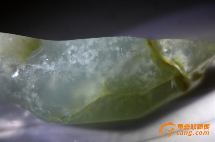 翡翠原石 毛料 石 高冰种雪花棉明料 怪庄料 36g