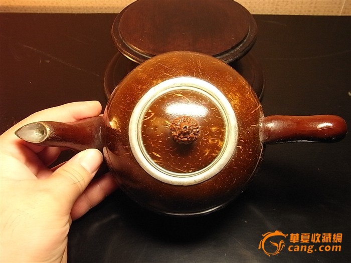 椰壳锡胎茶壶