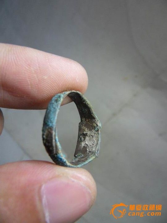 少见,精美的清代珐琅彩银戒指_少见,精美的清