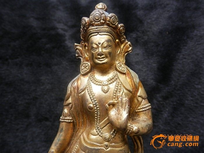 清*铜鎏金大势至菩萨_清*铜鎏金大势至菩萨价