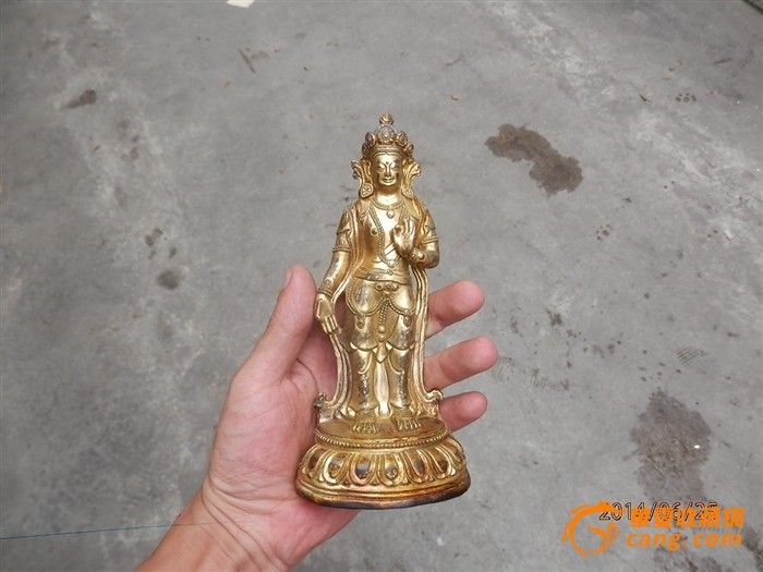 清*铜鎏金大势至菩萨_清*铜鎏金大势至菩萨价