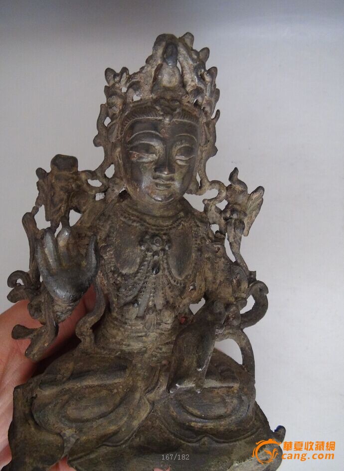 明代铜佛像两尊