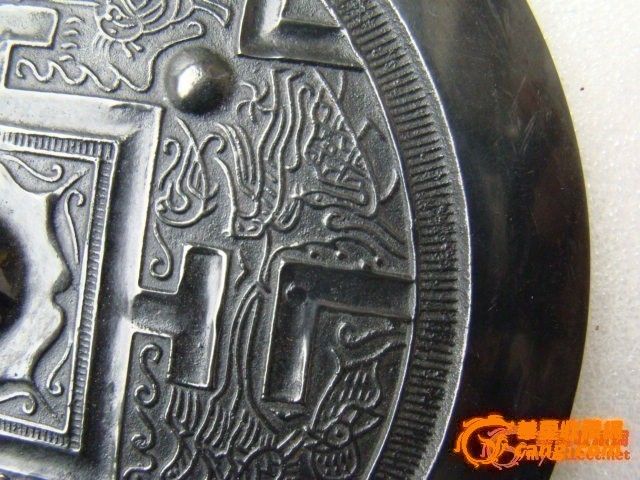 极品黑漆古镜图片