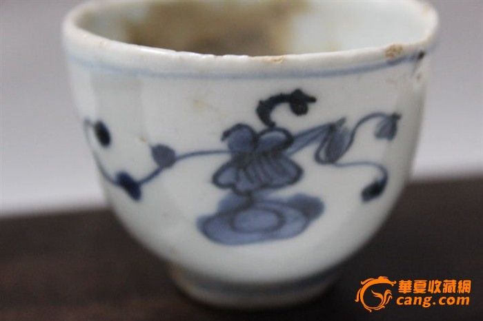 ※明末清初青花葫芦纹杯(寓意福禄)_※明末清