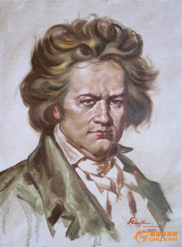 原创人物油画作品之贝多芬
