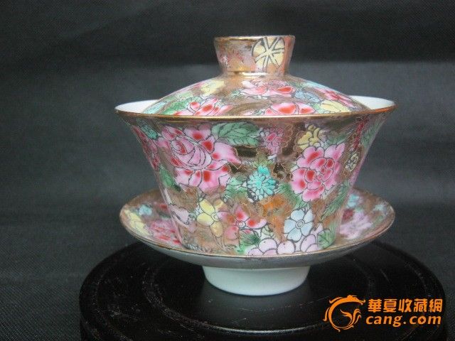 民国晚期广彩百花不落地杯盏一套_民国晚期广彩百花不落地杯盏一套价格_民国晚期广彩百花不落地杯盏一套图片_来自藏友aa阿虎_陶瓷_地摊交易_华夏收藏网 cang.com