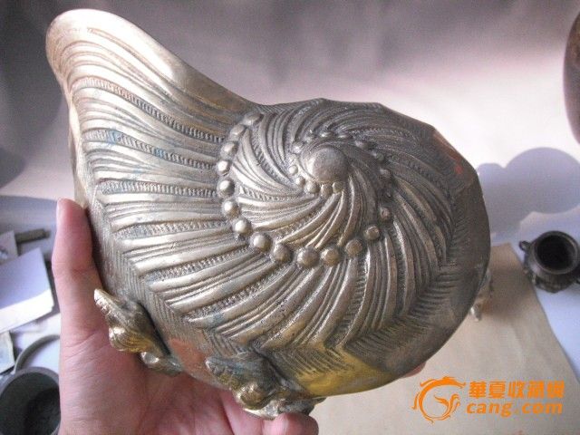 国外的大铜海螺 可当文案水盂_国外的大铜海螺