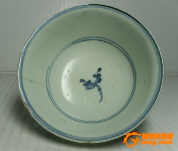 (专卖老货)出土大开门明万历青花双圈款民窑精品花卉碗