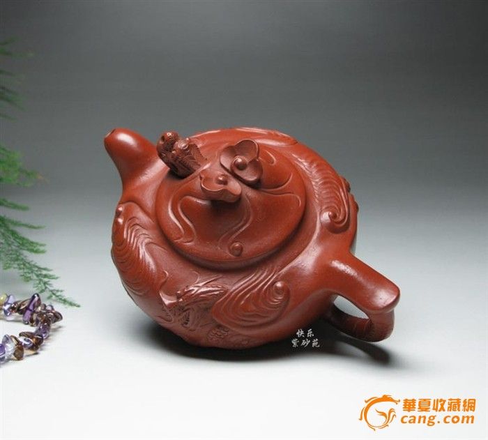 宜兴紫砂壶名家全手工朱泥花货茶壶茶具助工王