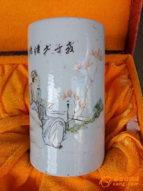 扬紫卿作品, 教子一经笔筒_扬紫卿作品, 教子一