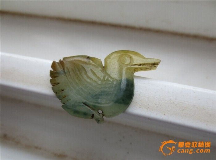 D368清代一对糯冰翡翠鸳鸯_D368清代一对糯