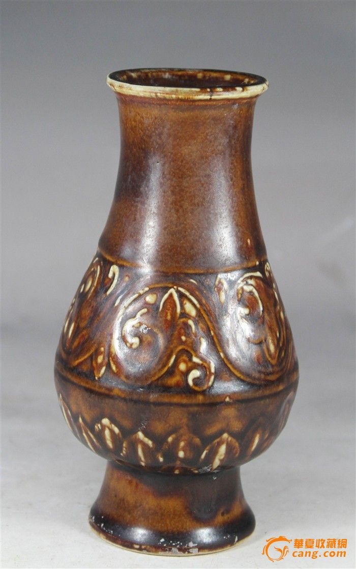 工艺及釉色极其漂亮的宋代吉州窑剔花尊_工艺及釉色极其漂亮的宋代吉州窑剔花尊价格_工艺及釉色极其漂亮的宋代吉州窑剔花尊图片_来自藏友古瓷馆_陶瓷_地摊交易_华夏收藏网 cang.com