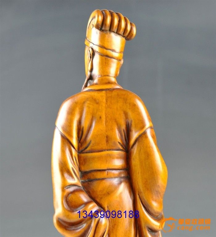 宗教用品 黄杨木 诸葛亮 摆件雕件 编号3863_宗