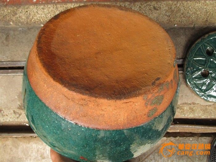 民国陶 一个酱釉 剔花的婚陶罐_民国陶 一个酱